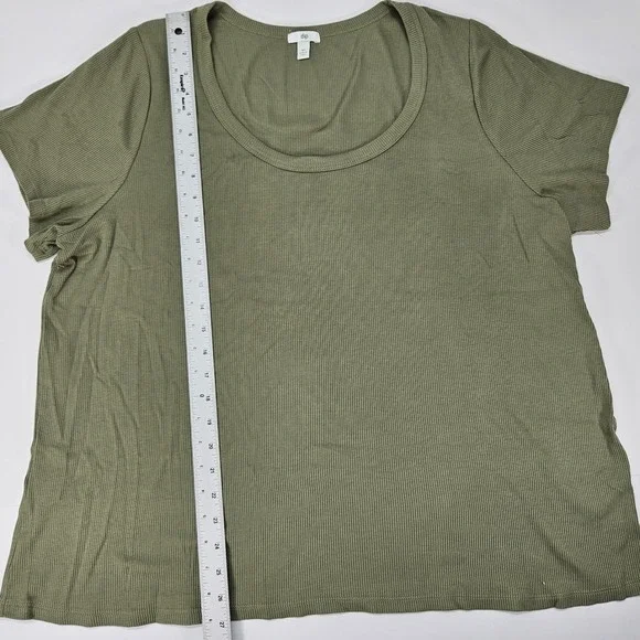 Dip T-Shirt Women's Size 3X Pale Green Solid Basic Casual Top New Without Tags‎ - Picture 4 of 9